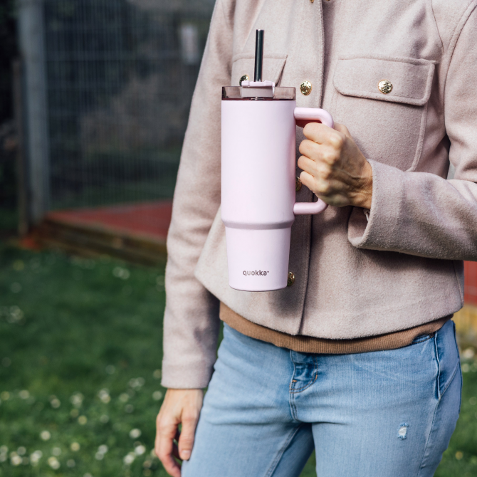 QUOKKA TAZA TERMO ACERO INOXIDABLE STREAM LIGHT PINK L 950 ML