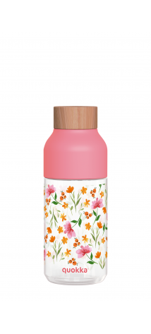 QUOKKA BOTELLA ECOZEN ICE PINK FLOWERS 570 ML