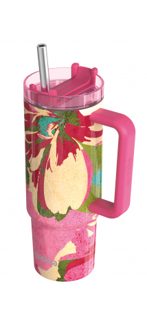 QUOKKA TAZA TERMO ACERO INOXIDABLE STREAM PINK FLAMBE L 950 ML