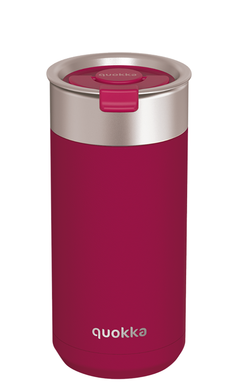 QUOKKA VASO CAFE TERMICO ACERO INOXIDABLE BOOST MAROON 400 ML