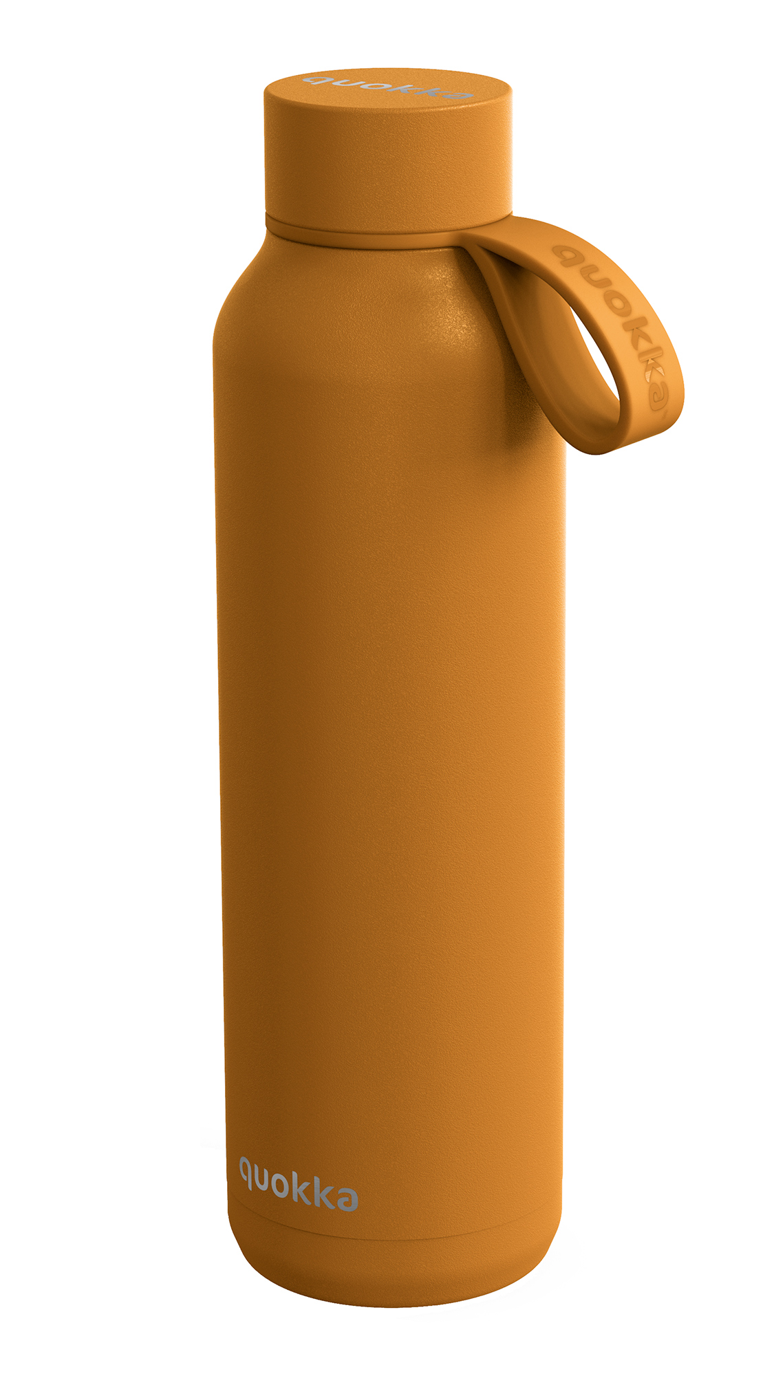 QUOKKA BOTELLA TERMO ACERO INOXIDABLE SOLID CON COLGADOR MUSTARD 630 ML