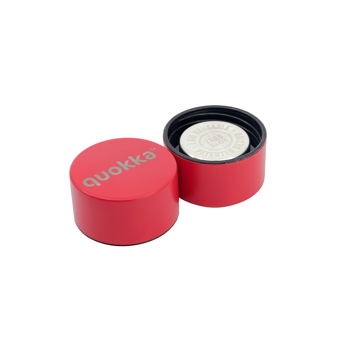 QUOKKA BOTELLA TERMO ACERO INOXIDABLE SOLID CON COLGADOR CHERRY RED 630 ML