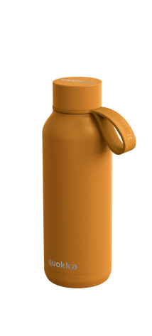 QUOKKA BOTELLA TERMO ACERO INOXIDABLE SOLID CON COLGADOR MUSTARD 510 ML