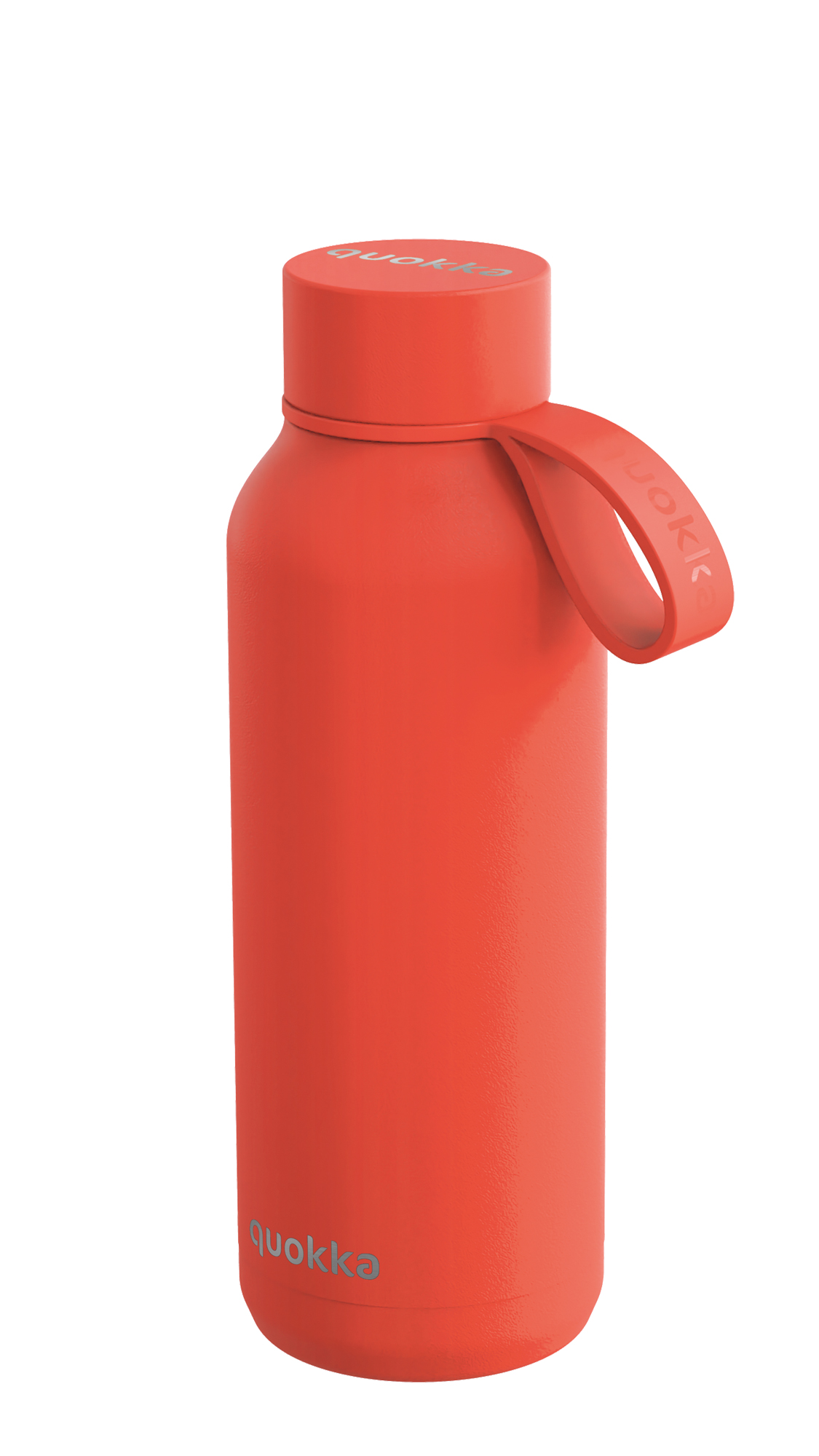 QUOKKA BOTELLA TERMO ACERO INOXIDABLE SOLID CON COLGADOR ORANGE 510 ML
