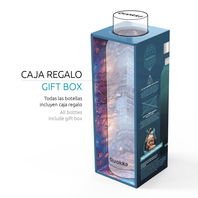QUOKKA BOTELLA TERMO ACERO INOXIDABLE SOLID JET BLACK 850 ML