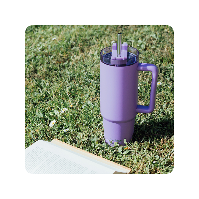 QUOKKA TAZA TERMO ACERO INOXIDABLE STREAM AMETHYST PURPLE 950 ML