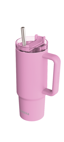 QUOKKA TAZA TERMO ACERO INOXIDABLE STREAM BLOSSOM PINK 950 ML