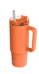 QUOKKA TAZA TERMO ACERO INOXIDABLE STREAM PAPAYA ORANGE 950 ML