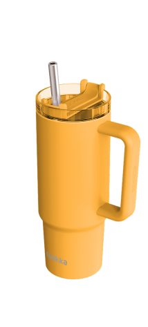 QUOKKA TAZA TERMO ACERO INOXIDABLE STREAM SAFFRON YELLOW 950 ML