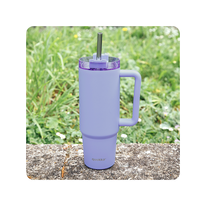 QUOKKA TAZA TERMO ACERO INOXIDABLE STREAM LAVENDER 950 ML