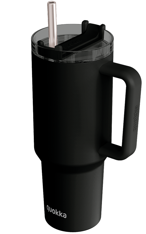 QUOKKA TAZA TERMO ACERO INOXIDABLE STREAM JET BLACK 1200 ML