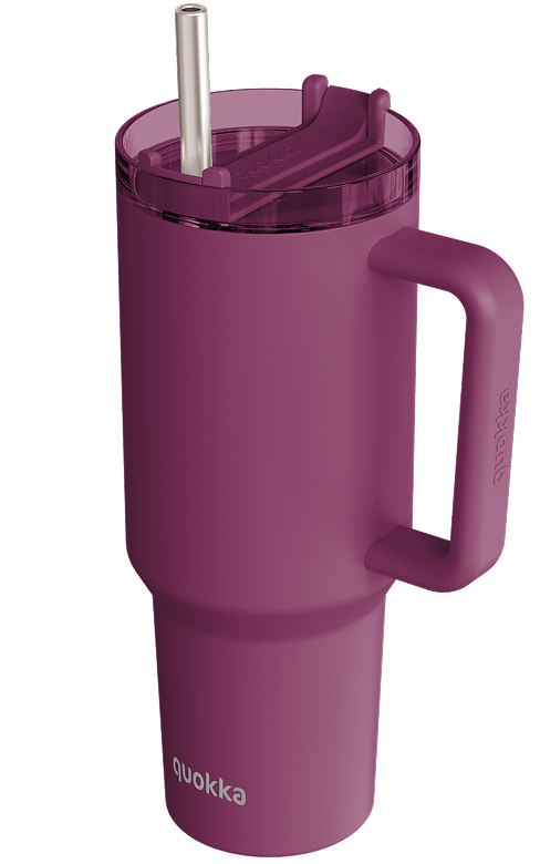 QUOKKA TAZA TERMO ACERO INOXIDABLE STREAM BURGUNDY 1200 ML