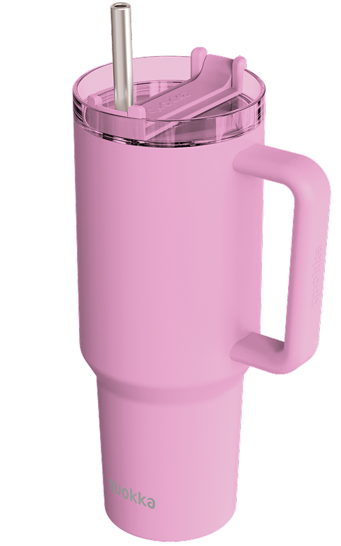QUOKKA TAZA TERMO ACERO INOXIDABLE STREAM BLOSSOM PINK 1200 ML