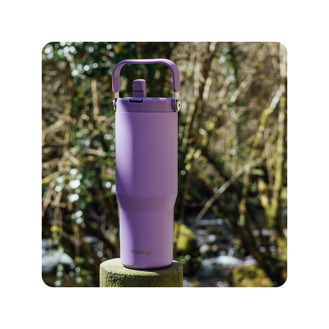 QUOKKA VASO COOL TERMO ACERO INOXIDABLE CON ASA CORE AMETHYST PURPLE 860 ML