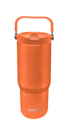 QUOKKA VASO COOL TERMO ACERO INOXIDABLE CON ASA CORE PAPAYA ORANGE 860 ML