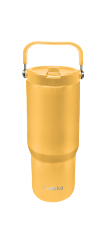 QUOKKA VASO COOL TERMO ACERO INOXIDABLE CON ASA CORE SAFFRON YELLOW 860 ML