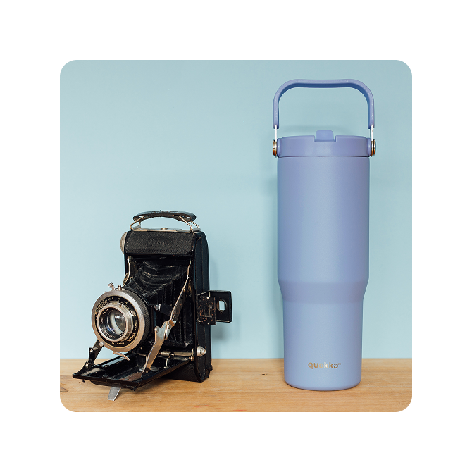 QUOKKA VASO COOL TERMO ACERO INOXIDABLE CON ASA CORE LAVENDER 860 ML