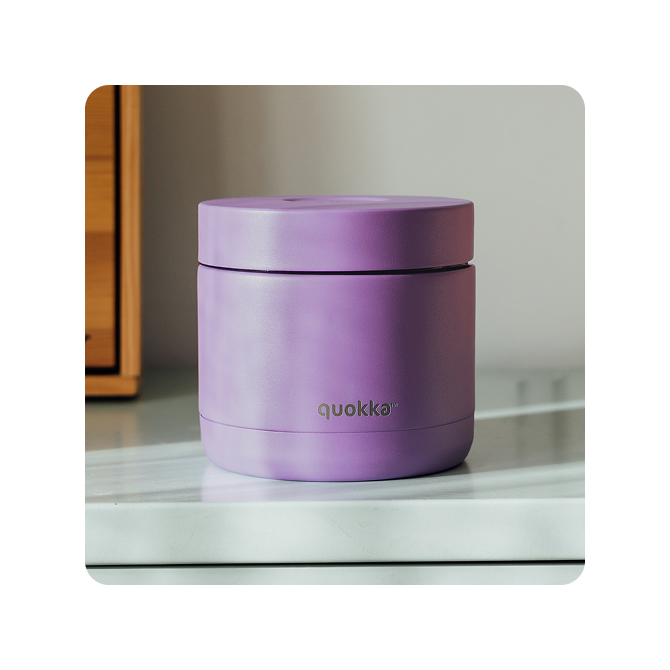 QUOKKA RECIPIENTE COMIDA TERMICO ACERO INOXIDABLE WHIM AMETHYST PURPLE 600 ML