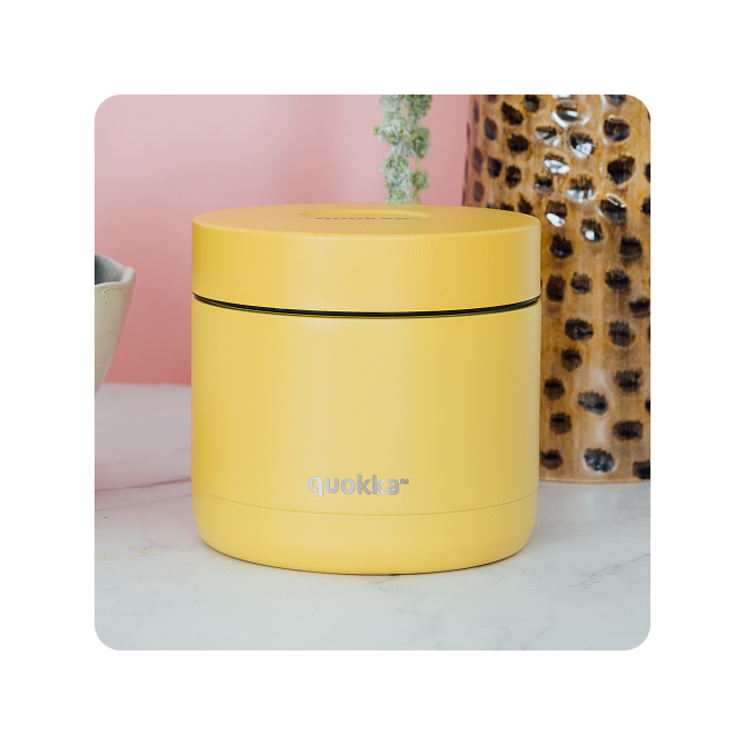 QUOKKA RECIPIENTE COMIDA TERMICO ACERO INOXIDABLE WHIM SAFFRON YELLOW 600 ML