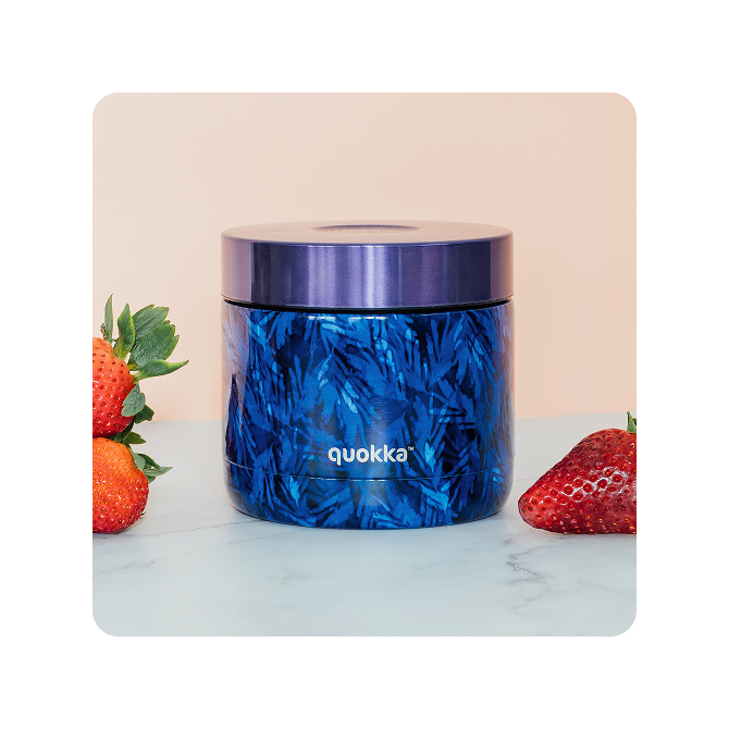 QUOKKA RECIPIENTE COMIDA TERMICO ACERO INOXIDABLE WHIM NIGHT FOREST 600 ML