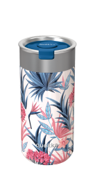 QUOKKA VASO CAFE TERMICO ACERO INOXIDABLE BOOST BLUE GARDEN 400 ML