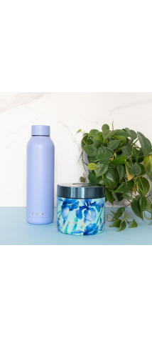 QUOKKA LOTE RECIPIENTE ACERO INOX. Y BOTELLA TERMO ACERO INOX. (41118 + 12068)