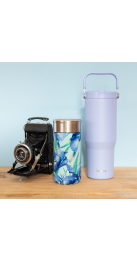 QUOKKA LOTE VASO COOL TERMO ACERO INOX. CON ASA Y VASO CAFE TERMICO ACERO INOX.(40349 + 41373)