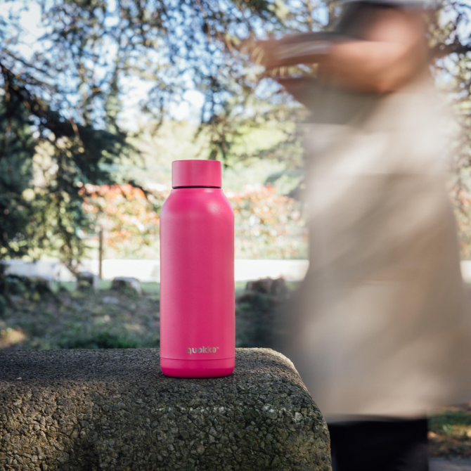 QUOKKA BOTELLA TERMO ACERO INOXIDABLE SOLID RASPBERRY PINK 510 ML