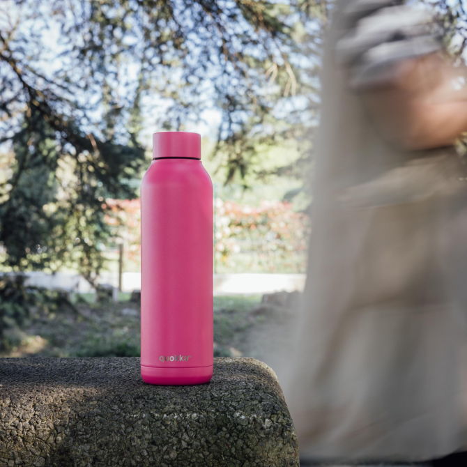 QUOKKA BOTELLA TERMO ACERO INOXIDABLE SOLID RASPBERRY PINK 630 ML