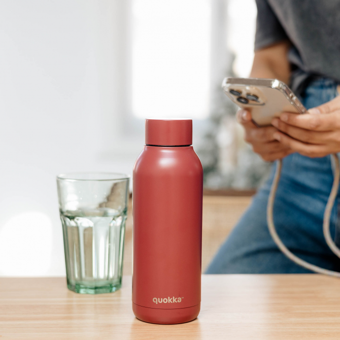 QUOKKA BOTELLA TERMO ACERO INOXIDABLE SOLID FIREBRICK RED 510 ML