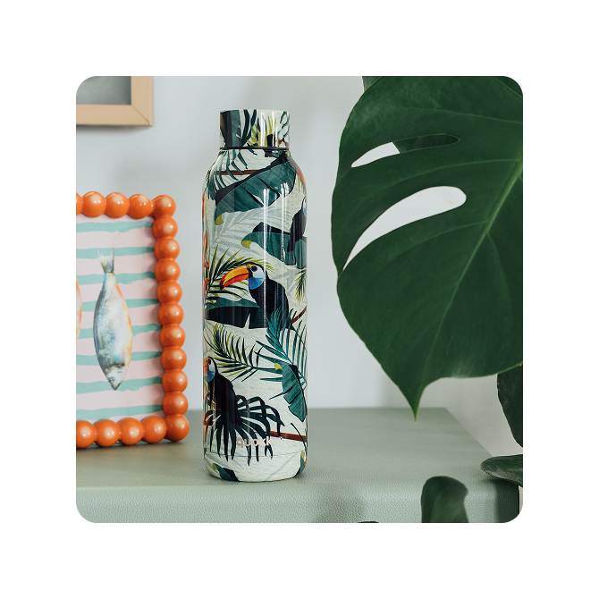 QUOKKA BOTELLA TERMO ACERO INOXIDABLE SOLID TROPICAL 630 ML