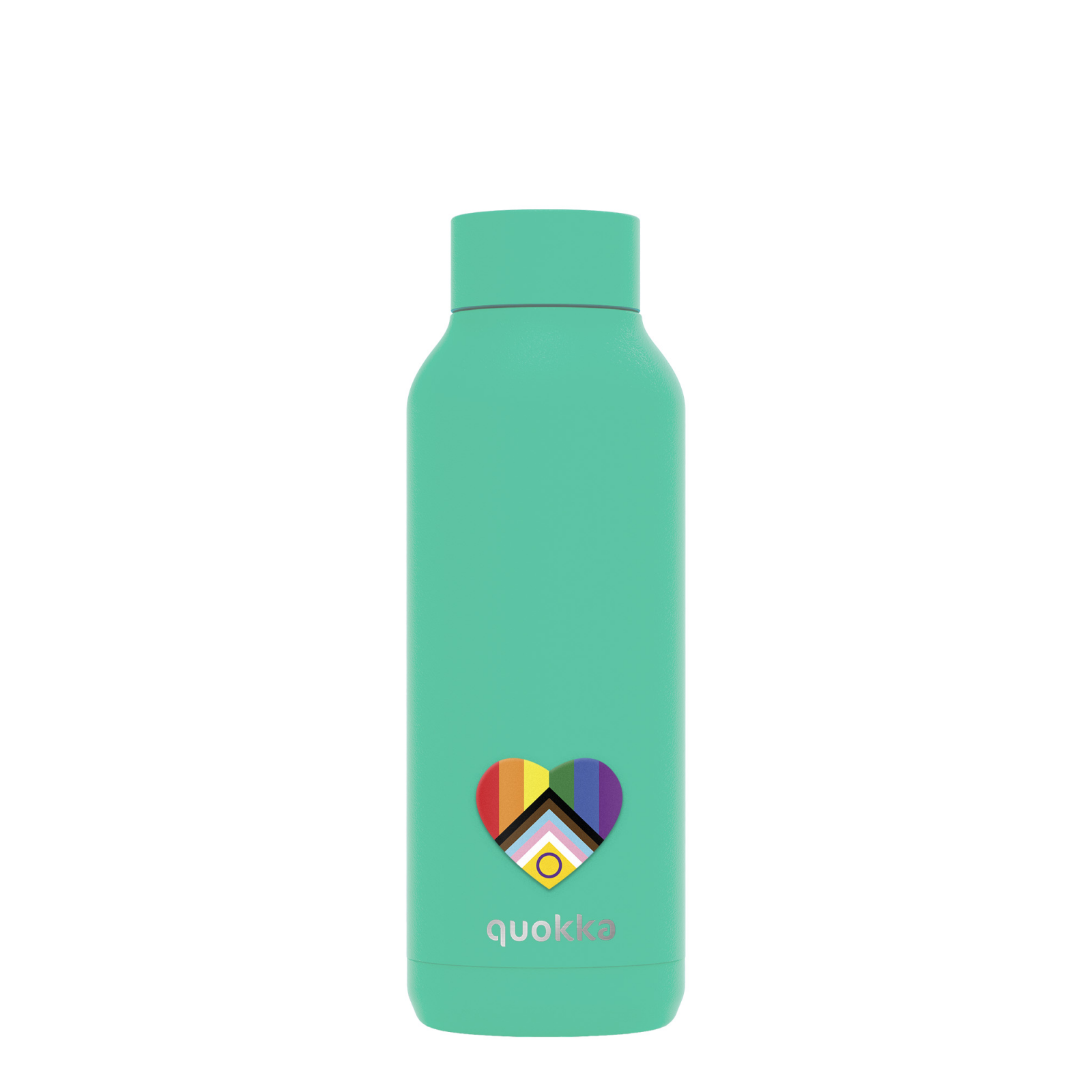 QUOKKA BOTELLA TERMO ACERO INOXIDABLE SOLID JADE GREEN PRIDE 510 ML CUSTOM