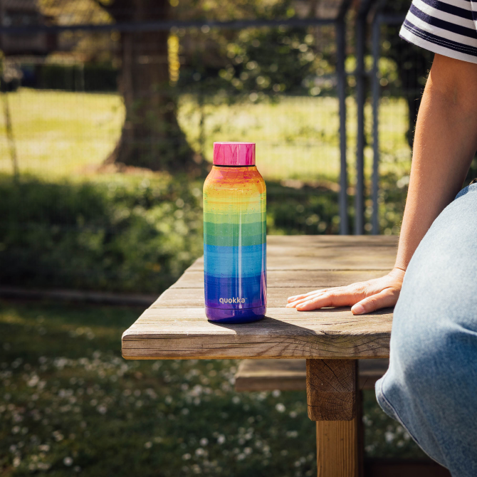 QUOKKA BOTELLA TERMO ACERO INOXIDABLE SOLID RAINBOW 510 ML