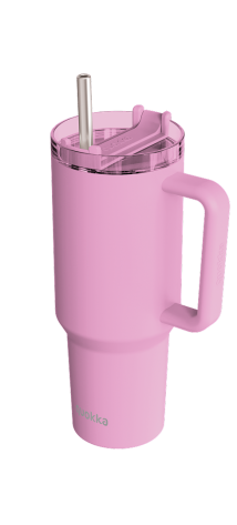 QUOKKA TAZA TERMO ACERO INOXIDABLE STREAM BLOSSOM PINK 1200 ML