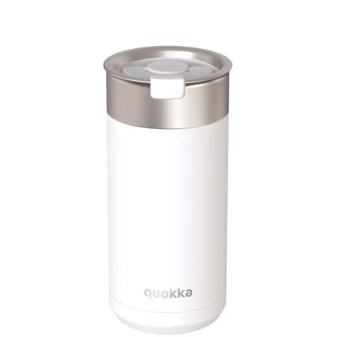 QUOKKA VASO CAFE TERMICO ACERO INOXIDABLE BOOST WHITE 400 ML