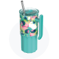 Quokka UMI | Taza Térmica con Funda de Silicona y Pajita Acero 720 ml