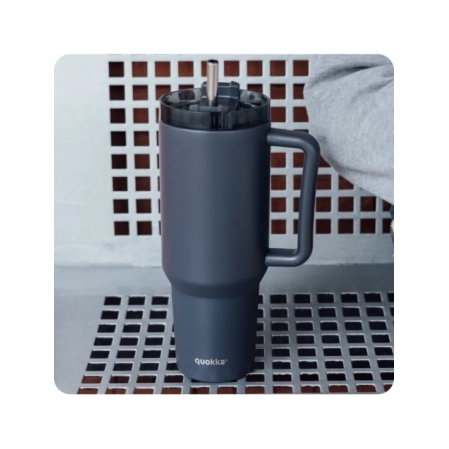 QUOKKA TAZA TERMO ACERO INOXIDABLE STREAM BLACK XL 1200 ML
