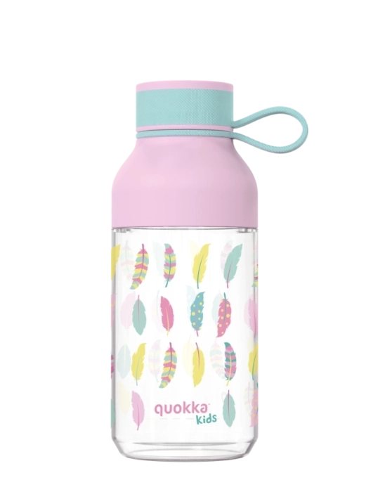 QUOKKA KIDS BOTELLA ECOZEN ICE CON COLGADOR FEATHERS 430 ML