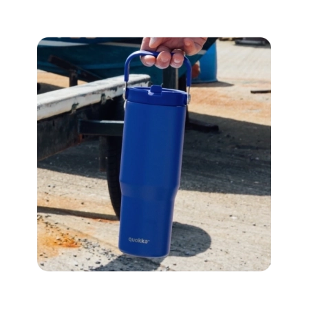 QUOKKA VASO COOL TERMO ACERO INOXIDABLE CON ASA CORE DUSK BLUE 860 ML