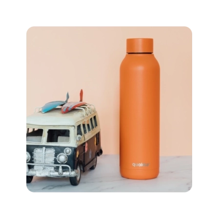 QUOKKA BOTELLA TERMO ACERO INOXIDABLE SOLID PAPAYA ORANGE 630 ML