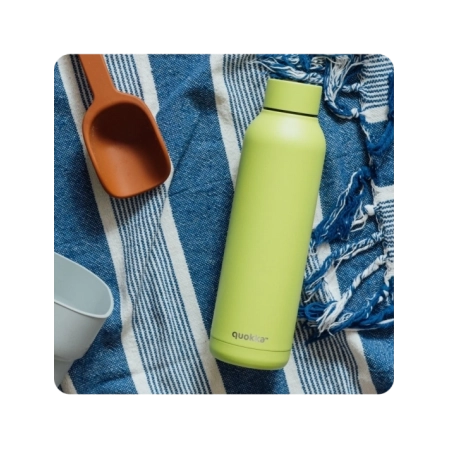 QUOKKA BOTELLA TERMO ACERO INOXIDABLE SOLID APPLE GREEN 630 ML