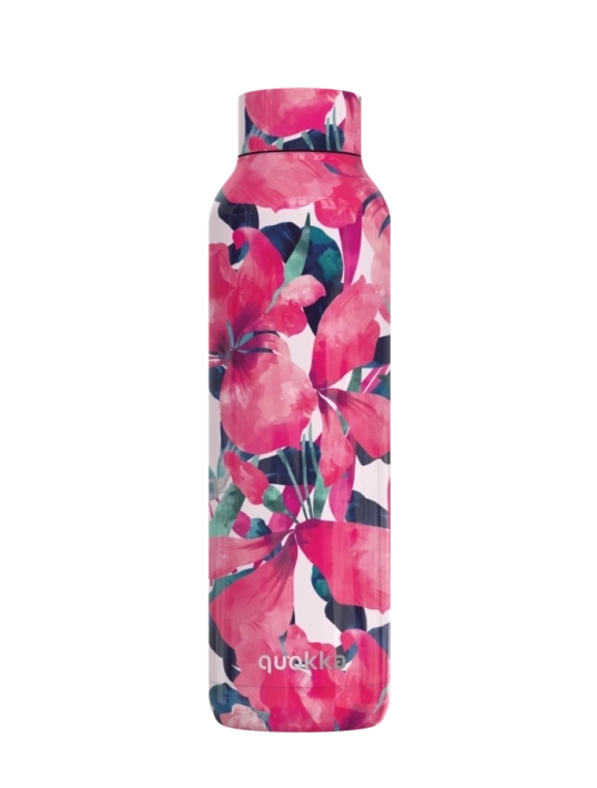 QUOKKA BOTELLA TERMO ACERO INOXIDABLE SOLID PINK BLOOM 630 ML