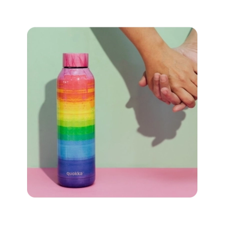 QUOKKA BOTELLA TERMO ACERO INOXIDABLE SOLID RAINBOW 630 ML