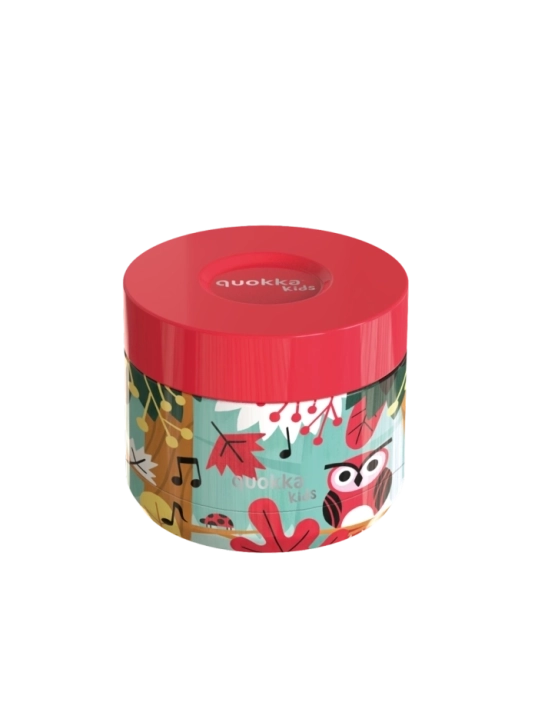 QUOKKA KIDS RECIPIENTE COMIDA TERMICO ACERO INOXIDABLE WHIM GROVE BIRDS 360 ML