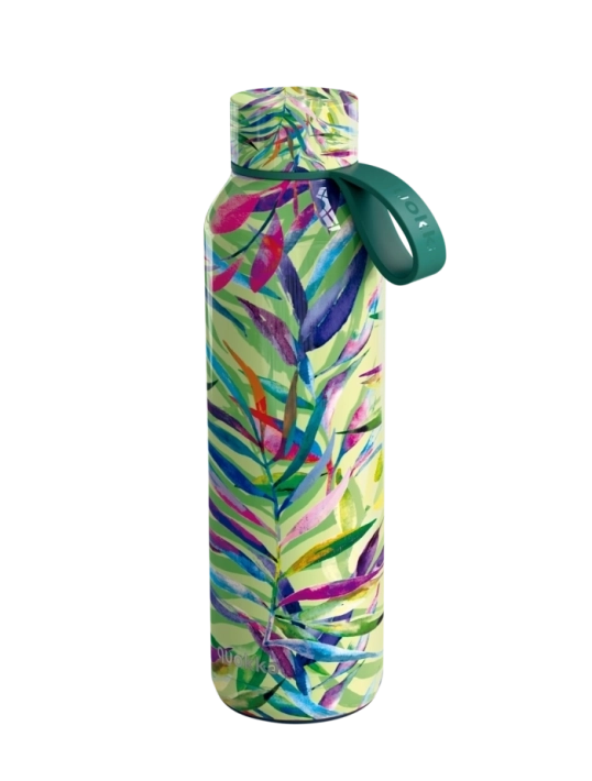 QUOKKA BOTELLA TERMO ACERO INOXIDABLE SOLID CON COLGADOR COLOR NATURE 630 ML