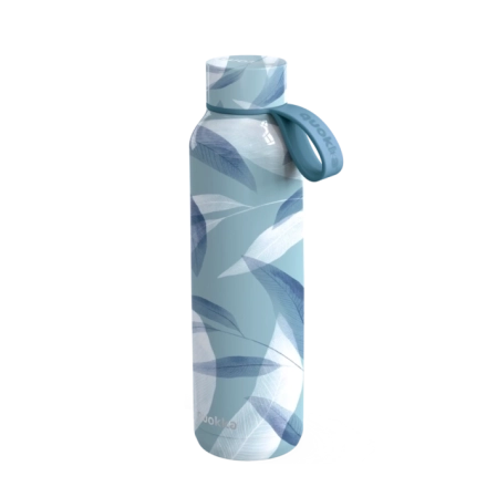 QUOKKA BOTELLA TERMO ACERO INOXIDABLE SOLID CON COLGADOR BLUE WIND 630 ML