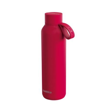 QUOKKA BOTELLA TERMO ACERO INOXIDABLE SOLID CON COLGADOR CHERRY RED 630 ML