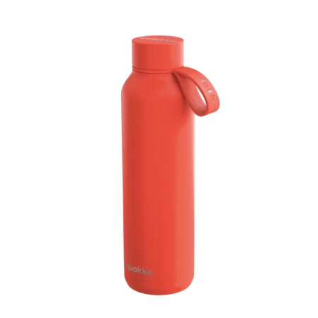 QUOKKA BOTELLA TERMO ACERO INOXIDABLE SOLID CON COLGADOR ORANGE 630 ML
