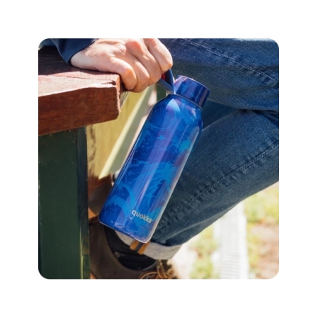 QUOKKA BOTELLA TERMO ACERO INOXIDABLE SOLID CON COLGADOR WAVES 510 ML