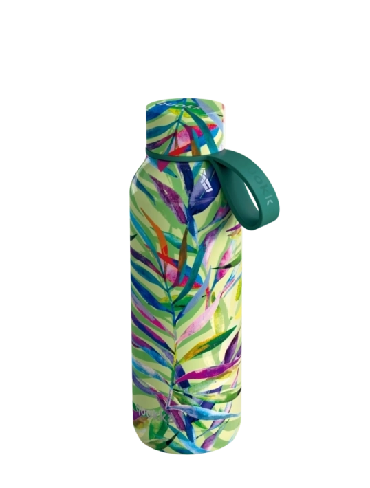 QUOKKA BOTELLA TERMO ACERO INOXIDABLE SOLID CON COLGADOR COLOR NATURE 510 ML
